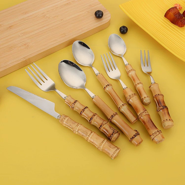 Bamboo Pattern Portable Flatware