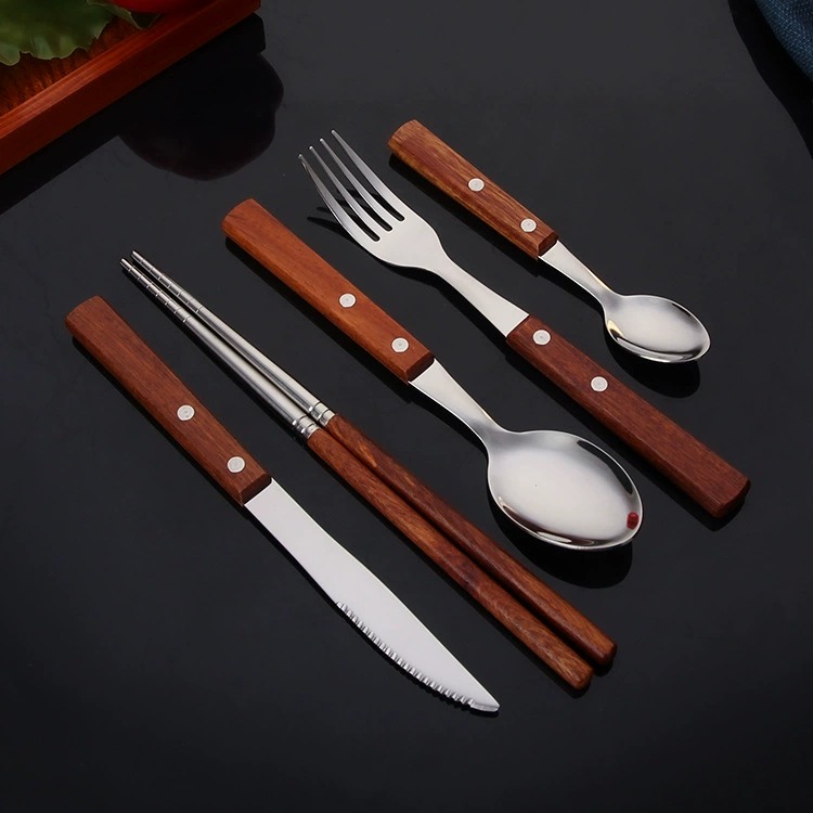 Wood Handle Stainless Steel Flatware